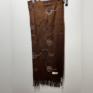 Pashmina Deep Brown Wrap